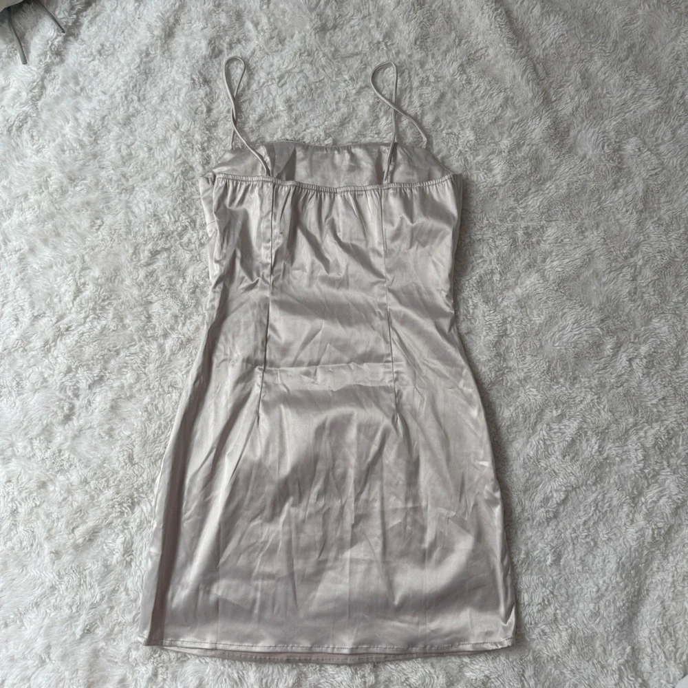 Mini satin champagne Princess Polly dress - Picture 2 of 3